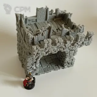 Описание картинки Ruined Gatehouse: Entrance Gate от Printopocalypse 3D по цене 2 300руб | Свободный Рынок Миниатюр - СРМ
