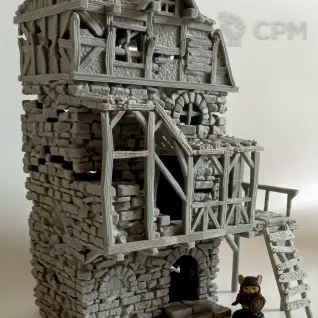 Описание картинки Ruined Gatehouse: East Wing от Printopocalypse 3D по цене 3 000руб | Свободный Рынок Миниатюр - СРМ