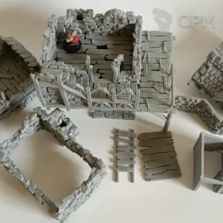 Описание картинки Ruined Gatehouse: East Wing от Printopocalypse 3D по цене 3 000руб | Свободный Рынок Миниатюр - СРМ