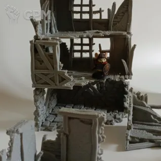 Описание картинки Ruined Quarter от Printopocalypse 3D по цене 2 250руб | Свободный Рынок Миниатюр - СРМ