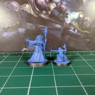 Описание картинки Genestealer Cults Magus and Familiar от Каджит по цене 1 698руб | Свободный Рынок Миниатюр - СРМ