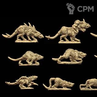 Описание картинки Packmaster and Giant Rats  6th Ed от 3Д-Печка по цене 600руб | Свободный Рынок Миниатюр - СРМ