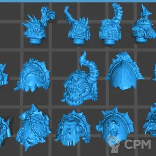 Описание картинки Plague Marines - альт (отряд 5 моделей) от Магазин Альфария по цене 800руб | Свободный Рынок Миниатюр - СРМ