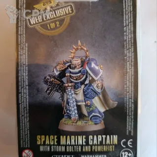 Описание картинки Space Marine Captain with Storm Bolter and Powerfist (Web Exclusive) от thymeQ по цене 5 500руб | Свободный Рынок Миниатюр - СРМ