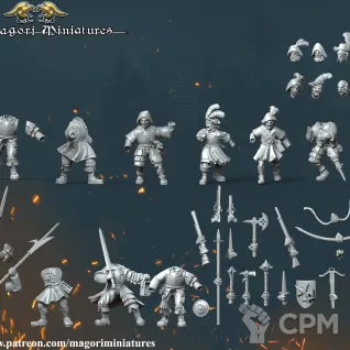 Описание картинки Marienburg mercenary warband от 3D Wargaming по цене 1 000руб | Свободный Рынок Миниатюр - СРМ