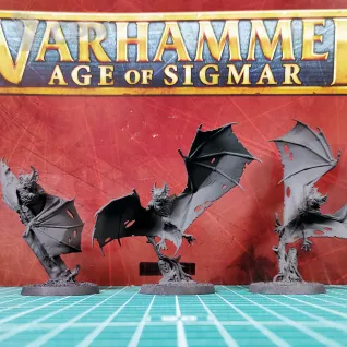 Описание картинки Soulblight Gravelords Fell Bats от Каджит по цене 2 798руб | Свободный Рынок Миниатюр - СРМ