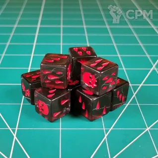 Описание картинки Custom Blood Angels Dice x10 II от Vault Boy по цене 1 498руб | Свободный Рынок Миниатюр - СРМ