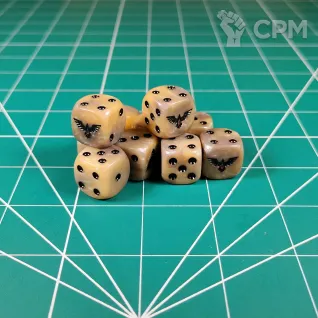Описание картинки Custom Blood Ravens Dice x10 от Vault Boy по цене 1 498руб | Свободный Рынок Миниатюр - СРМ