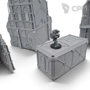 Описание картинки Набор Террейна 11th Редакции - Armored Ruins от Terrain Print по цене 6 400руб | Свободный Рынок Миниатюр - СРМ