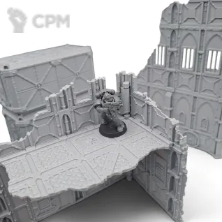 Описание картинки Набор Террейна 11th Редакции - Armored Ruins от Terrain Print по цене 6 400руб | Свободный Рынок Миниатюр - СРМ