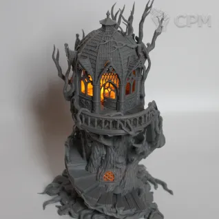 Описание картинки Elves Gloomwood Treehouse от Printopocalypse 3D по цене 2 800руб | Свободный Рынок Миниатюр - СРМ