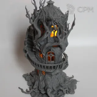 Описание картинки Elves Gloomwood Treehouse от Printopocalypse 3D по цене 2 800руб | Свободный Рынок Миниатюр - СРМ