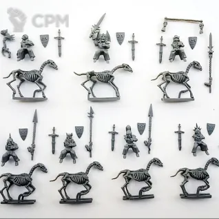 Описание картинки Warhammer - Undead - Wights on skeleton steeds - 7 models - Plastic от FULL METAL по цене 1 400руб | Свободный Рынок Миниатюр - СРМ