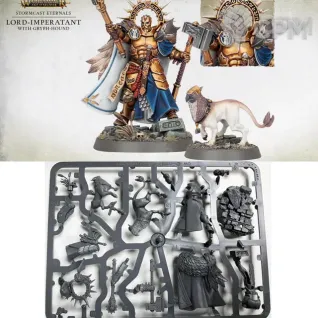 Описание картинки Lord-Imperatant with Gryph-hound от Karlos по цене 1 350руб | Свободный Рынок Миниатюр - СРМ