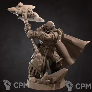 Описание картинки Дженази Земли, Воин (Genasi Earth, Warrior) от Gabrigame_Print по цене 330руб | Свободный Рынок Миниатюр - СРМ