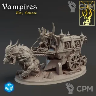 Описание картинки Дилижанс Вампиров (Vampire Stagecoach) от Gabrigame_Print по цене 4 510руб | Свободный Рынок Миниатюр - СРМ