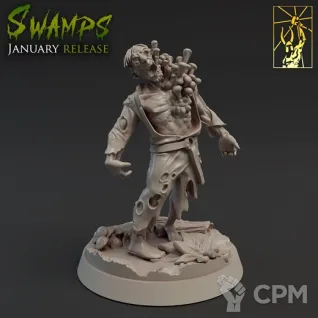 Описание картинки Болотный Зомби 3 (Marsh Zombie 3) от Gabrigame_Print по цене 320руб | Свободный Рынок Миниатюр - СРМ