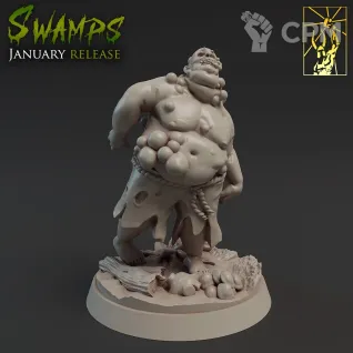 Описание картинки Болотный Зомби (Marsh Zombie) от Gabrigame_Print по цене 330руб | Свободный Рынок Миниатюр - СРМ
