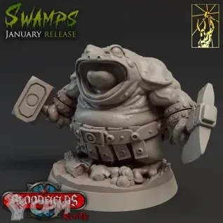 Описание картинки Жаболюд, Берсерк (Bullywug, Berserk) от Gabrigame_Print по цене 370руб | Свободный Рынок Миниатюр - СРМ