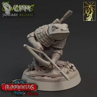 Описание картинки Жаболюд, Охотник 2 (Bullywug Hunter 2) от Gabrigame_Print по цене 320руб | Свободный Рынок Миниатюр - СРМ
