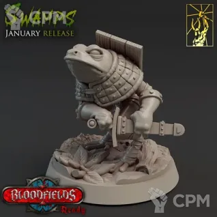 Описание картинки Жаболюд, Охотник (Bullywug Hunter) от Gabrigame_Print по цене 340руб | Свободный Рынок Миниатюр - СРМ