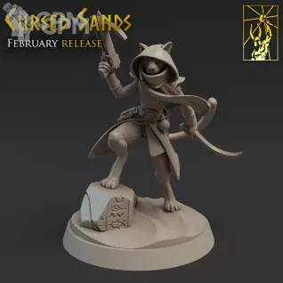 Описание картинки Табакси, Расхититель Гробниц (Tabaxi, Tomb Raider) от Gabrigame_Print по цене 330руб | Свободный Рынок Миниатюр - СРМ