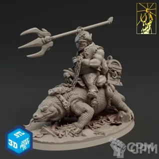 Описание картинки Огр, Наездник 2 (Ogre, Rider 2) от Gabrigame_Print по цене 1 310руб | Свободный Рынок Миниатюр - СРМ