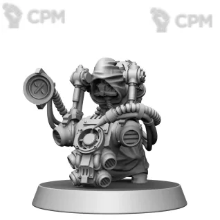 Описание картинки MECHANIC ARMOURY SERVITOR WITH BACKPACK от TPC по цене 320руб | Свободный Рынок Миниатюр - СРМ