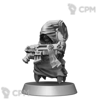 Описание картинки MECHANIC ARMOURY SERVITOR WITH BOLTGUN от TPC по цене 320руб | Свободный Рынок Миниатюр - СРМ