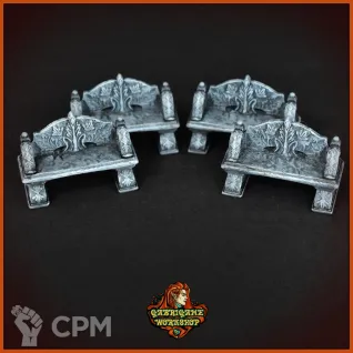 Описание картинки Парковые скамейки от Gabrigame_Terrain по цене 590руб | Свободный Рынок Миниатюр - СРМ