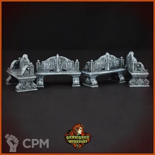 Описание картинки Парковые скамейки от Gabrigame_Terrain по цене 590руб | Свободный Рынок Миниатюр - СРМ