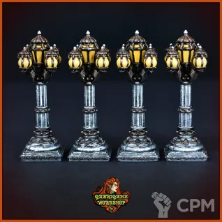 Описание картинки Уличные фонари от Gabrigame_Terrain по цене 790руб | Свободный Рынок Миниатюр - СРМ