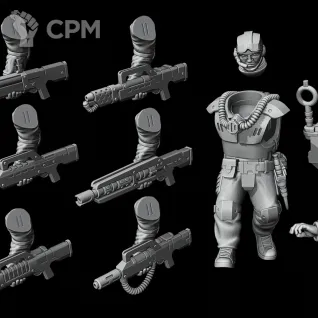 Описание картинки Airborne Division - Command Squad от Modelkin по цене 1 100руб | Свободный Рынок Миниатюр - СРМ