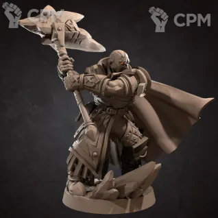 Описание картинки Дженази Земли, Воин (Genasi Earth, Warrior) от Gabrigame_Print по цене 330руб | Свободный Рынок Миниатюр - СРМ