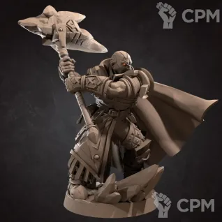 Описание картинки Дженази Земли, Воин (Genasi Earth, Warrior) от Gabrigame_Print по цене 330руб | Свободный Рынок Миниатюр - СРМ