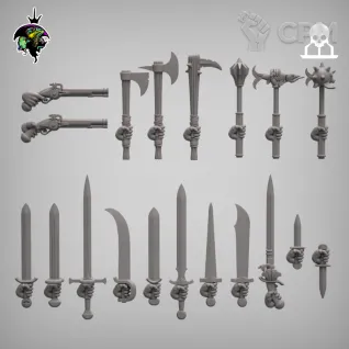 Описание картинки Воины Города Сигмара/Банда для Мордхейма от 3D Wargaming по цене 1 190руб | Свободный Рынок Миниатюр - СРМ