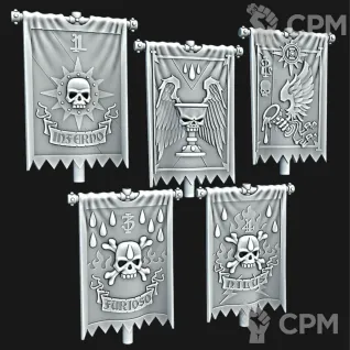 Описание картинки Blood Angels DreadNought Banner от Saudad по цене 100руб | Свободный Рынок Миниатюр - СРМ