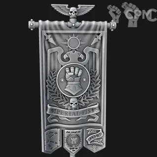 Описание картинки Imperial Fists Banner от Saudad по цене 200руб | Свободный Рынок Миниатюр - СРМ