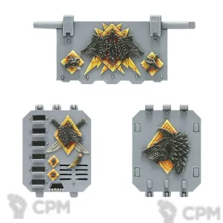 Описание картинки SPACE WOLVES LAND RAIDER DOORS от TPC по цене 370руб | Свободный Рынок Миниатюр - СРМ