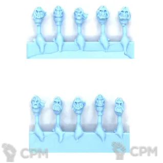 Описание картинки SPACE KNIGHTS HEADS WITH LONG HAIR от TPC по цене 340руб | Свободный Рынок Миниатюр - СРМ