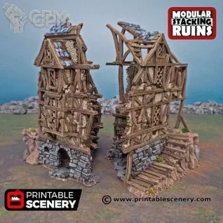 Описание картинки Руины особняка мэра от 3D Wargaming по цене 4 080руб | Свободный Рынок Миниатюр - СРМ