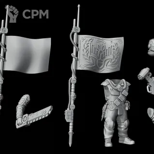 Описание картинки Airborne Division - Command Squad от Modelkin по цене 1 100руб | Свободный Рынок Миниатюр - СРМ