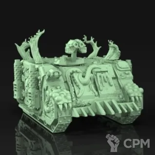 Описание картинки Nurgle Rhino с внутренней отделкой от 3Д печать миниатюр по цене 2 342руб | Свободный Рынок Миниатюр - СРМ