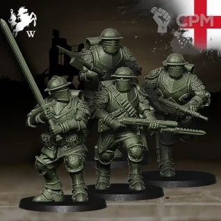 Описание картинки England-Shock troopers от 3D Wargaming по цене 700руб | Свободный Рынок Миниатюр - СРМ