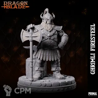 Описание картинки Dwarf Ghrimli Firesteel от Milestone по цене 180руб | Свободный Рынок Миниатюр - СРМ