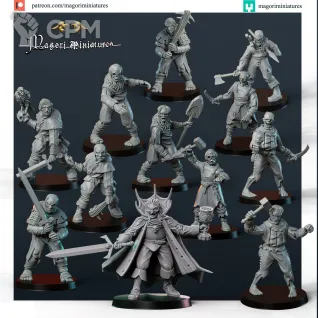 Описание картинки Undead warband от 3D Wargaming по цене 1 500руб | Свободный Рынок Миниатюр - СРМ