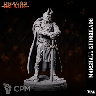Описание картинки Fighter knight marshall SHINEBLADE от Milestone по цене 180руб | Свободный Рынок Миниатюр - СРМ