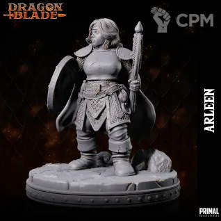 Описание картинки Dwarf Arleen Axe от Milestone по цене 180руб | Свободный Рынок Миниатюр - СРМ