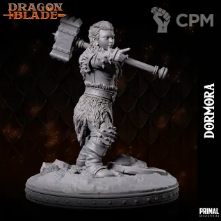 Описание картинки Dwarf Dormora Hammer от Milestone по цене 180руб | Свободный Рынок Миниатюр - СРМ