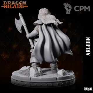 Описание картинки Dwarf Arleen Axe от Milestone по цене 180руб | Свободный Рынок Миниатюр - СРМ